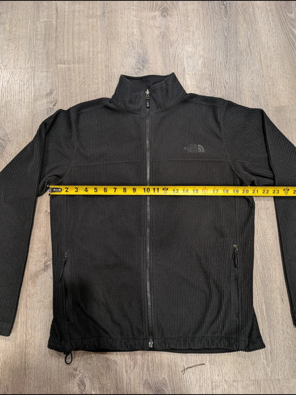 The North Face Mens Black Performance Ribbed Full Zip Sweater Fleece Jacket M